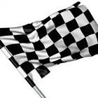 Black and white boxes, checkered flag