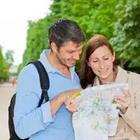 Man and woman looking at map