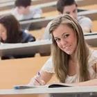 Girl sitting in lecture hall