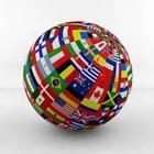Round ball of different flags
