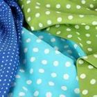 Blue and green polka dot sheets