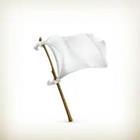 A white flag on a stick
