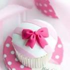 A pink cupcake