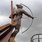 A figure of a man that looks like Robin Hood