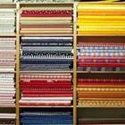 A row of different kinds of cloth