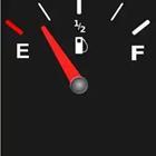 An almost empty tank of gas