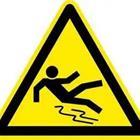 Sign with person falling