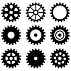 A bunch of different kind of gears