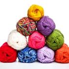 A pile of different colored wool