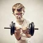 Child lifting weights