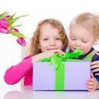 Children opening gift