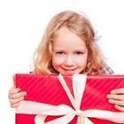 Child with red gift