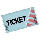 A movie theater ticket