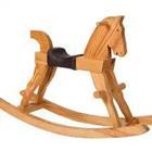 A wooden object with a saddle