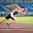 A man running a track