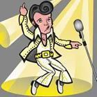 A cartoon figure of Elvis