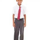 A child in dressy shirt and red tie