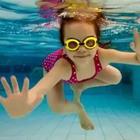 A little girl swimming