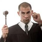 Man holding gavel, judge