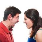 Two people yelling at one another