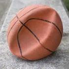 A basketball with no air in it