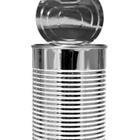 A silver can
