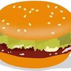 A cartoon hamburger