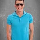 Man with blue polo