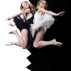 Black Swan like ballerina dancers