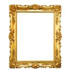 A gold picture frame