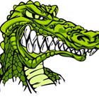 A drawing of a crocodile